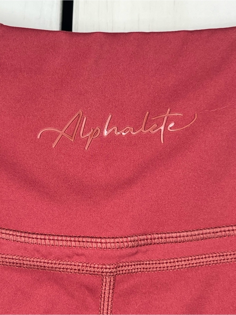 Alphalete Rust Red Active High-Waist Shorts Excellent Condition Size Small - Picture 6 of 6